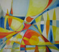 75x83 Oelfarbe auf Papier